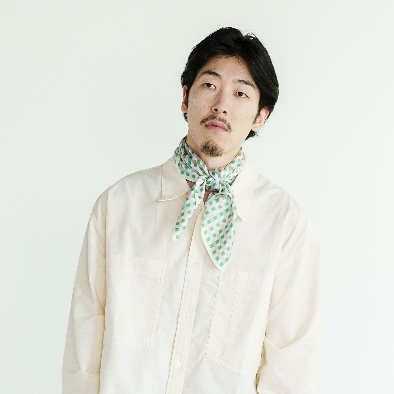 nightcap / scarf / chouchou:格子