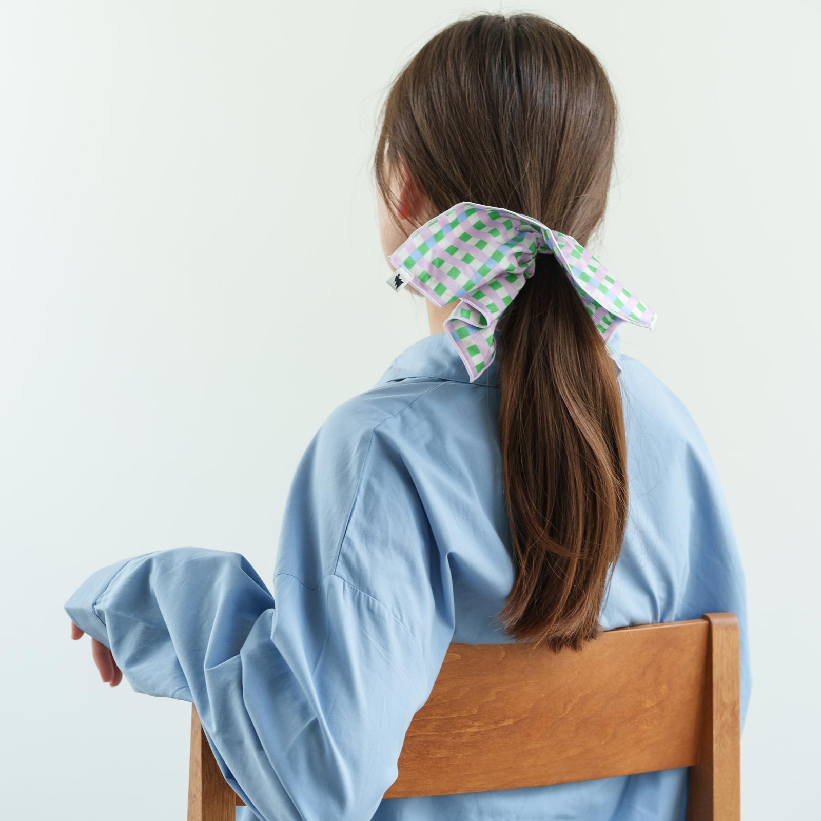 nightcap / scarf / chouchou:格子