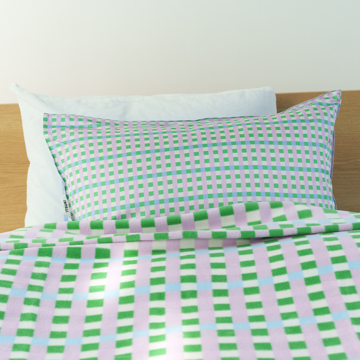 pillowcase[ピローケース]：格子｜枕カバー｜シルク枕カバー｜摩擦対策